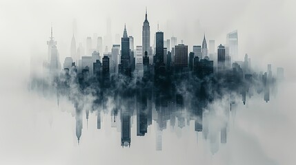 Fototapeta premium Dive into a modern interpretation of an urban landscape with an abstract cityscape design.