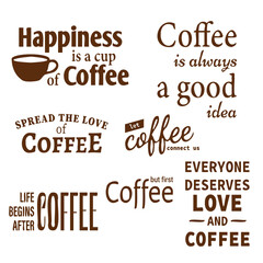 PrintCoffee Haven: Vector Signage Set for Cozy Decor. Espresso, Morning Awakening, and Coffee Pleasure Phrases. Perfect for Café Signage and Interior.