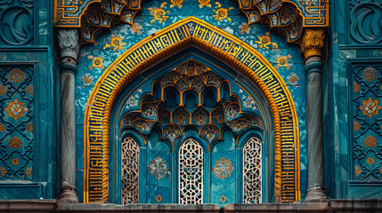 A pattern reflecting the intricate tile work of the Blue Mosque.