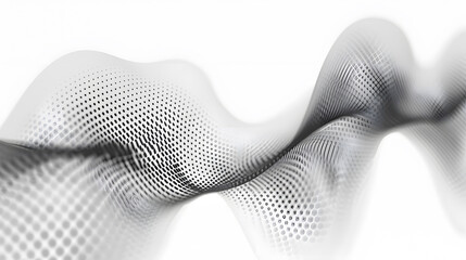 Abstract wavy background. Wavy lines on a gray dot background. Generative AI.