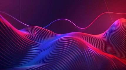 Banner with curved lines. Background with wavy line. Generative AI.