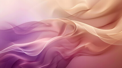 Fototapeta premium beige brown color Black purple pink smooth gradient glowing color wave Background. Generative AI.