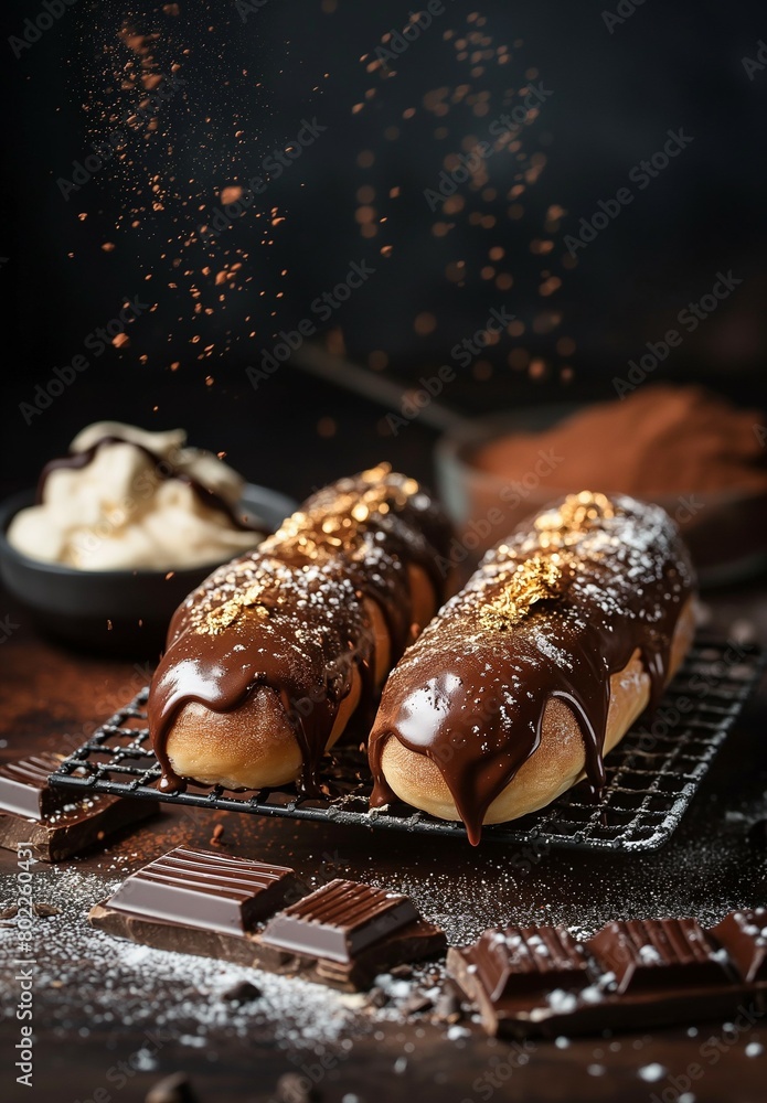 Sticker eclair au chocolat