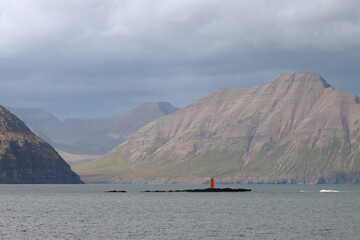 Beautiful coastal landscape along the Eyjafjordur, one of the longest fjords in Iceland. Near Akureyri, Northern Iceland