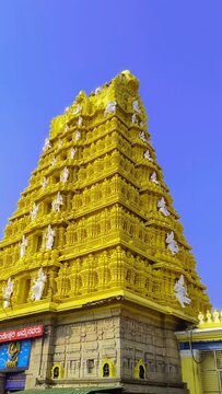 Chamundeshwari Temple is a Hindu temple located on the top of Chamundi Hills about 13 km from the palace city of Mysuru in the state of Karnataka in India. The temple was named after Chamundeshwari.	