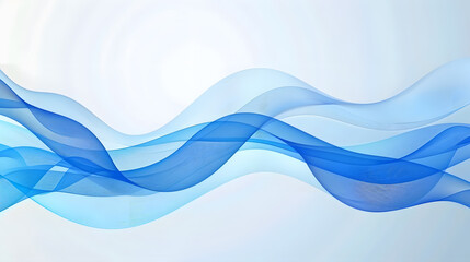 Obraz premium Blue wavy lines vector banner. Abstract banner template with blue lines. Abstract illustration of vector banner. background. Generative AI.