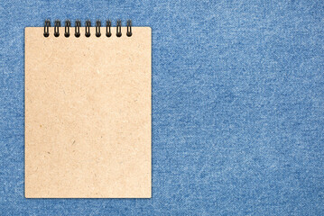 notes on Blue jean fabric texture background