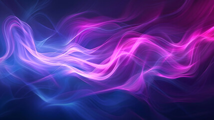 Dark blue purple abstract glowing color wave Background. Generative AI.