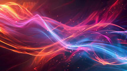 Fototapeta premium Energy Light Lines Flow Background. Generative AI.