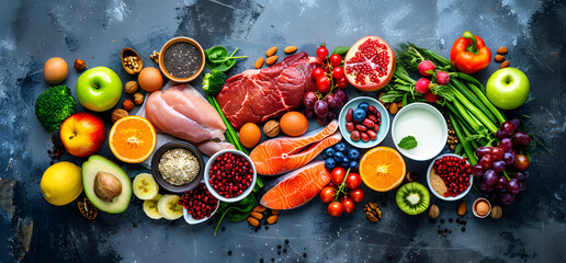 fruits and vetgetable for healthy concept