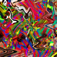 Combination textile collage pattern of wave and lines colored leopard snake tiger textures
