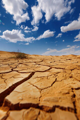 Vast stretches of parched desert land