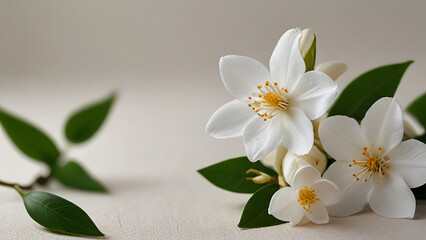 White background wallpaper with jasmine flowers for mom.