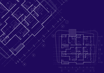 Floor plan designed building on the drawing.