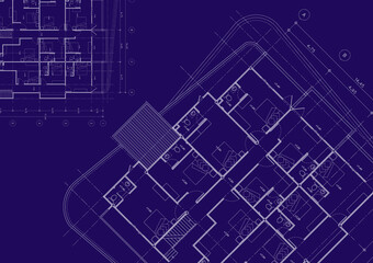 Floor plan designed building on the drawing.