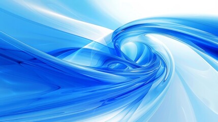 Blue and white background, curved abstract lines in the style of technological style