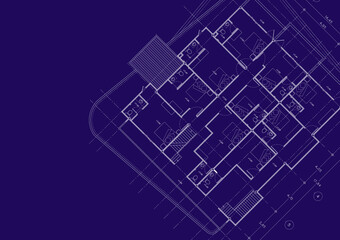 Floor plan designed building on the drawing.