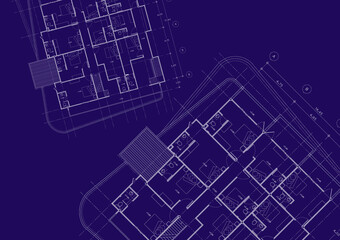 Floor plan designed building on the drawing.