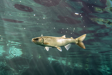 Large trout beneath the surface