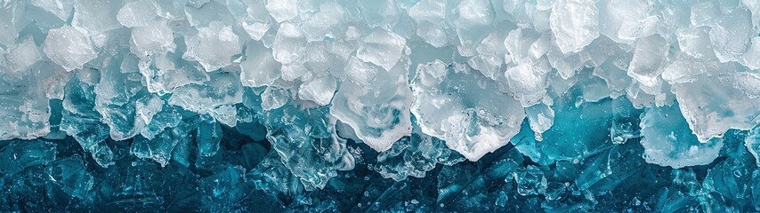 Obraz premium Stunning abstract background created with piles of ice shards combining clear and blue colors