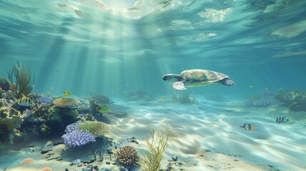 Fototapeta premium world ocean day or World Oceans Day