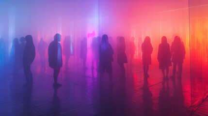 Fototapeta premium a crowd of people