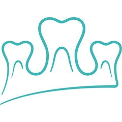 Dental crown vector logo design