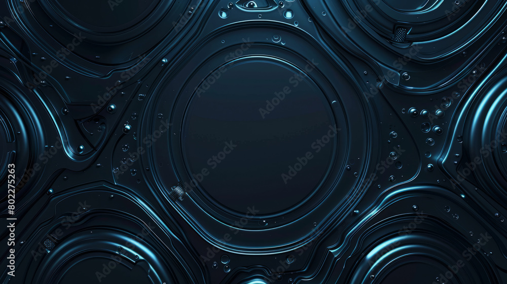 Poster dark futuristic seamless background with circular patterns