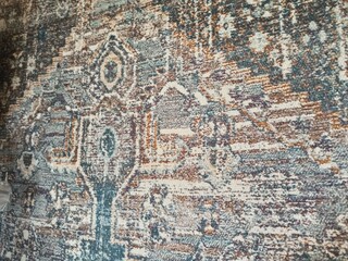Obraz premium Close up photo of handmade wool Persian carpet. Very beautiful textile design and nice motif. 