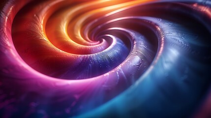 Immerse yourself in the mesmerizing world of spiral dynamics, where colorful spirals of different sizes emanate outward from the center, creating a captivating and hypnotic effect.