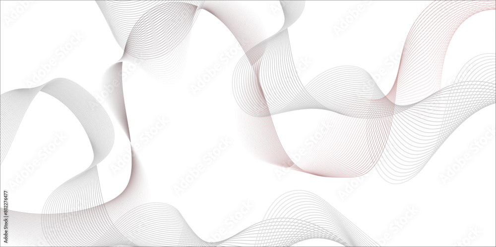 Poster abstract wave blend lines on transparent background. design for banner, wallpaper, background and ma