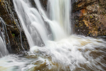 Long exposure of a smooth flowing waterfall