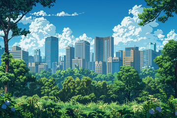 view of the big city