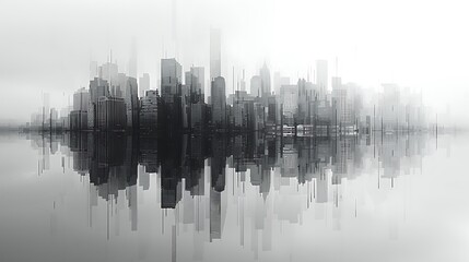 Step into a minimalist yet complex cityscape where simplicity and detail collide.