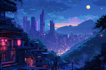 Obraz premium view of the big city