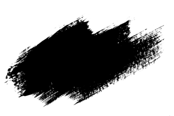 Black brush stroke on empty background