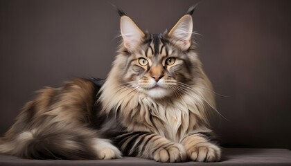 Maine Coon cat  known for its large size and tufted ears   (1)