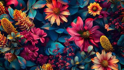 Botanical Floral Textures: Nature's Beauty