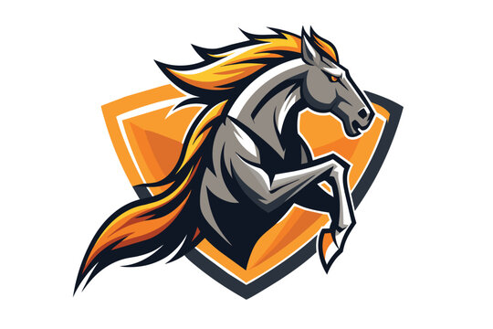 A horse with its head down and its mane and tail flying in the air