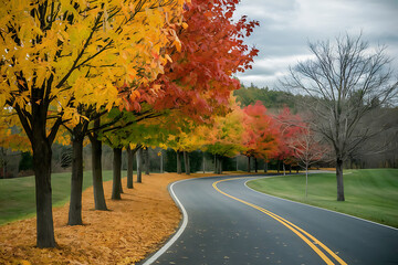 autumn trees in the park