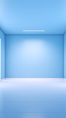 blue empty room