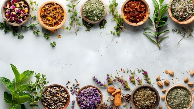 Spiritual Healing Herbs: A Compilation of Herbal Medicine Practices. Concept Herbal Medicine, Healing Herbs, Traditional Remedies, Plant-based Healing, Natural Wellness