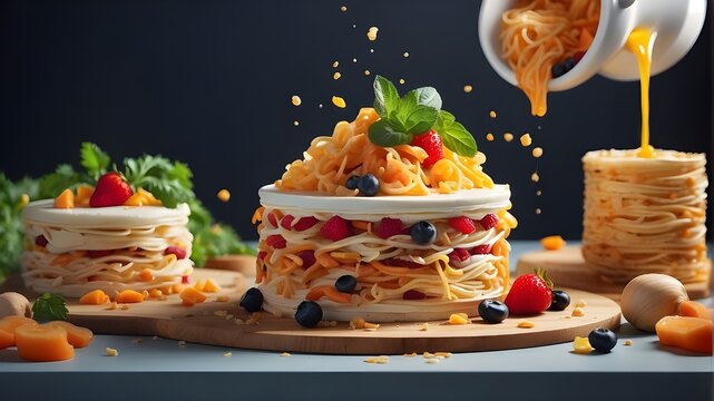 Satisfy your appetite for creativity with our AI-generated images of the best food items, each one uniquely rendered with stylistic precision and visual flair.