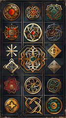 Celtic patterns set vector image