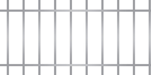 Prison bars isolated on transparent. Vector illustration. Way out to freedom concept