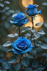 a blue rose with smoke coming out of it's center and a blue background with white smoke coming out of it.