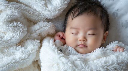 日本人の新生児の赤ちゃん - obrazy, fototapety, plakaty