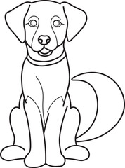 Cartoon dog coloring page animal art