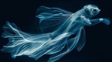 Fototapeta premium Humanoid Fish in Xray 