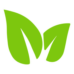 Green leaves symbol for eco-friendly design - stock vector svg